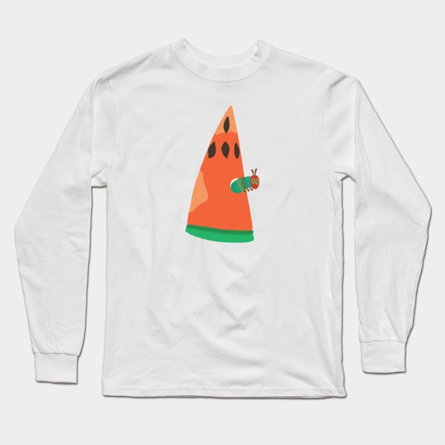 The very hungry caterpillar - Watermelon Long Sleeve T-Shirt by FoxtrotDesigns